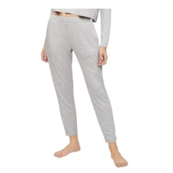 Calvin Klein Eased Ribbed Jogger Lounge Pants QS6749 Gray Medium NWT (Note) - Picture 1 of 2
